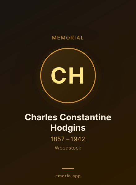 Memorial portrait of Charles Constantine Hodgins