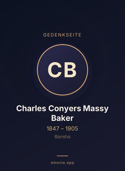 Gedenkportrait von Charles Conyers Massy Baker