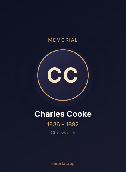 Memorial portrait of Charles Cooke