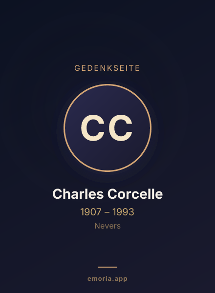 Gedenkportrait von Charles Corcelle