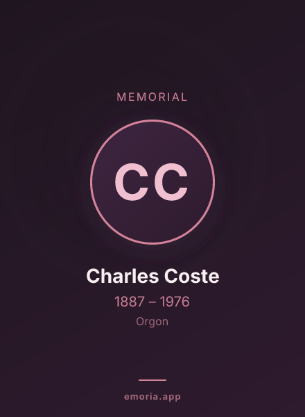 Memorial portrait of Charles Coste