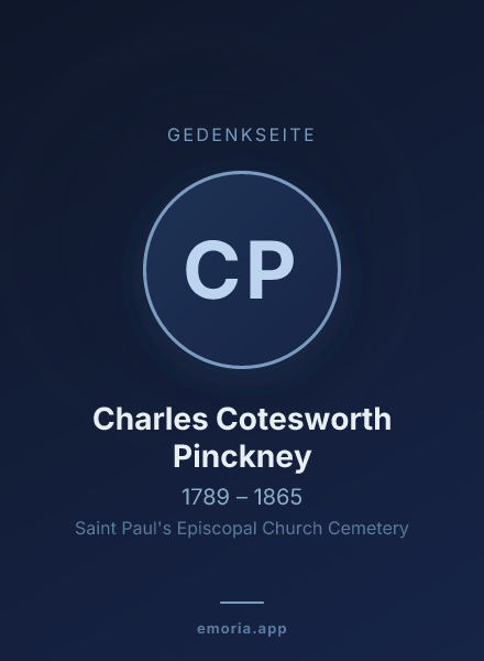Gedenkportrait von Charles Cotesworth Pinckney