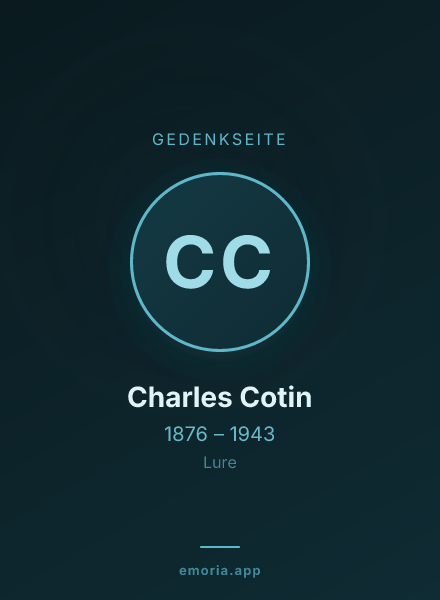 Gedenkportrait von Charles Cotin