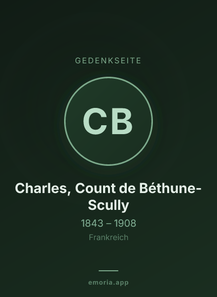 Gedenkportrait von Charles, Count de Béthune-Scully