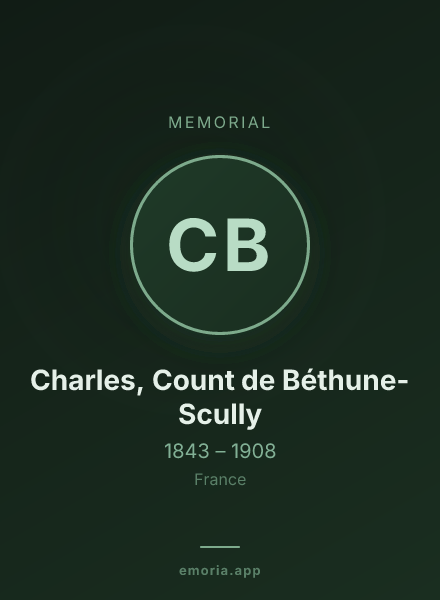 Memorial portrait of Charles, Count de Béthune-Scully