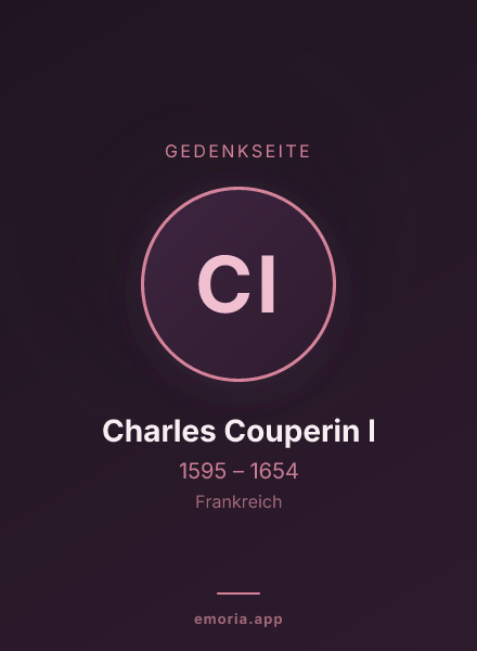 Gedenkportrait von Charles Couperin I