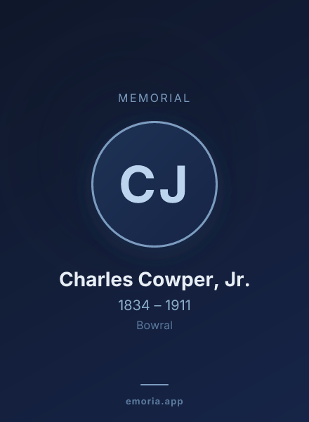 Memorial portrait of Charles Cowper, Jr.