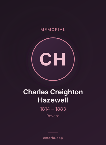 Memorial portrait of Charles Creighton Hazewell