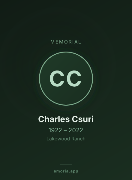 Memorial portrait of Charles Csuri
