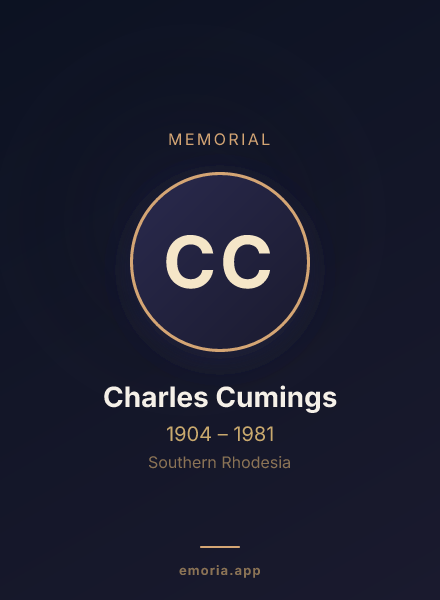 Memorial portrait of Charles Cumings