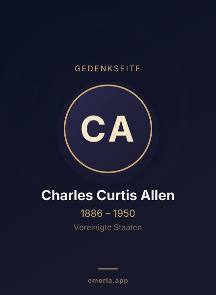 Gedenkportrait von Charles Curtis Allen