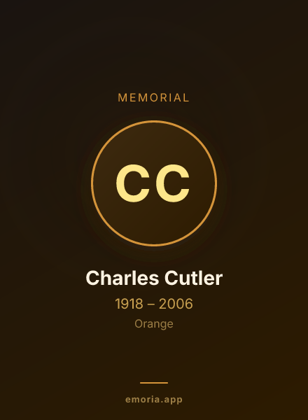 Memorial portrait of Charles Cutler