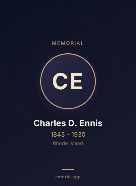Memorial portrait of Charles D. Ennis