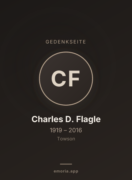 Gedenkportrait von Charles D. Flagle