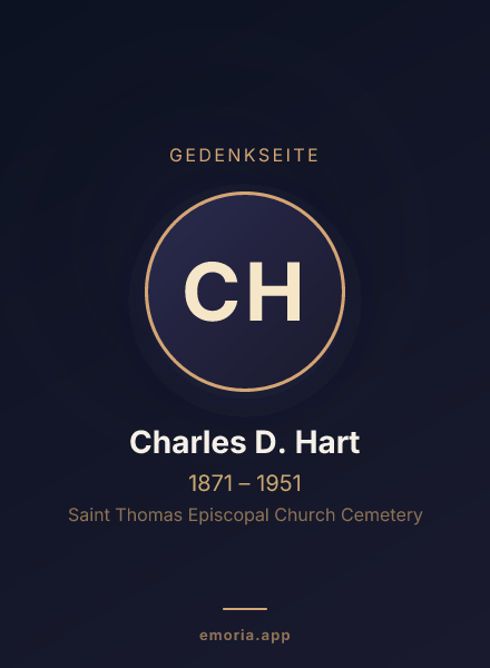 Gedenkportrait von Charles D. Hart