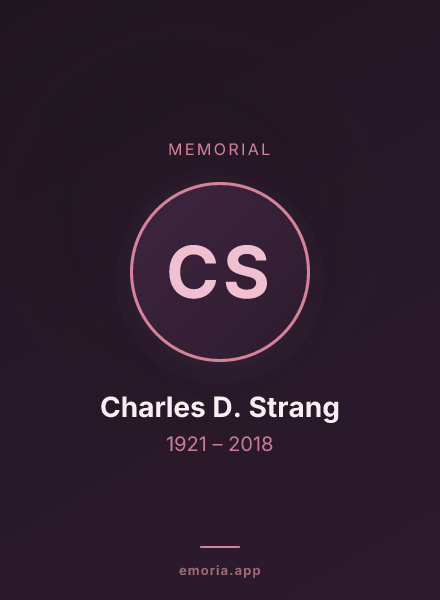 Memorial portrait of Charles D. Strang