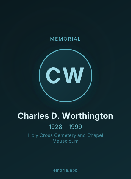 Memorial portrait of Charles D. Worthington