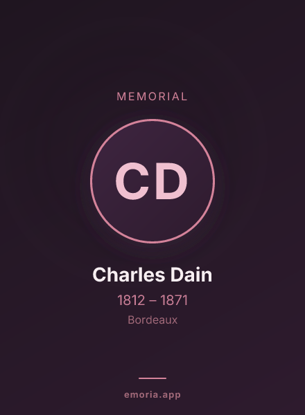 Memorial portrait of Charles Dain