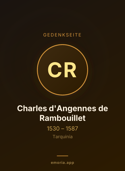 Gedenkportrait von Charles d'Angennes de Rambouillet
