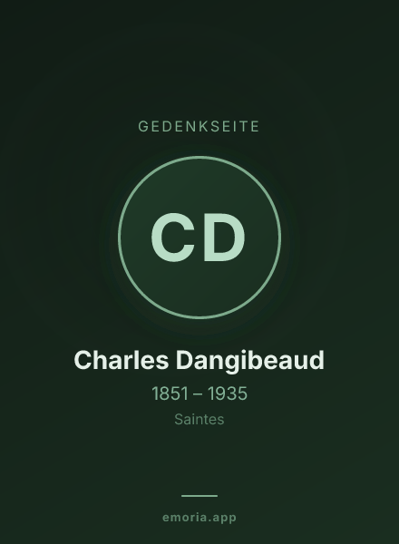 Gedenkportrait von Charles Dangibeaud