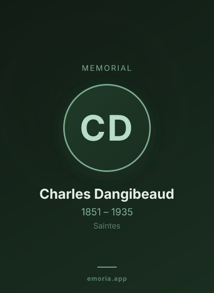 Memorial portrait of Charles Dangibeaud