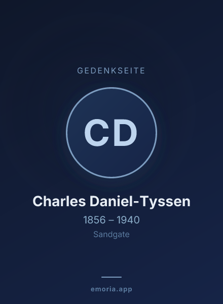Gedenkportrait von Charles Daniel-Tyssen