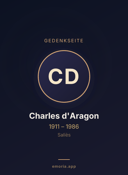 Gedenkportrait von Charles d'Aragon