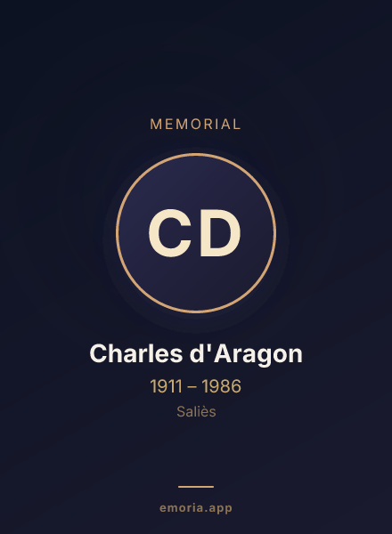 Memorial portrait of Charles d'Aragon
