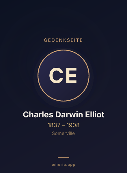 Gedenkportrait von Charles Darwin Elliot