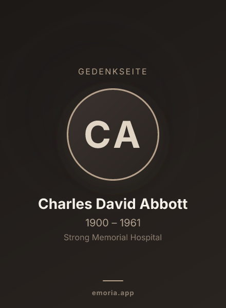 Gedenkportrait von Charles David Abbott
