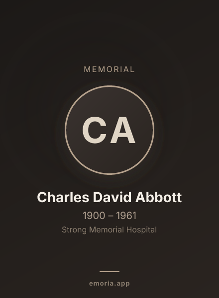 Memorial portrait of Charles David Abbott