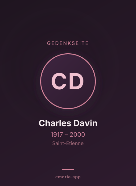 Gedenkportrait von Charles Davin