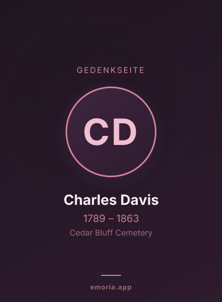Gedenkportrait von Charles Davis