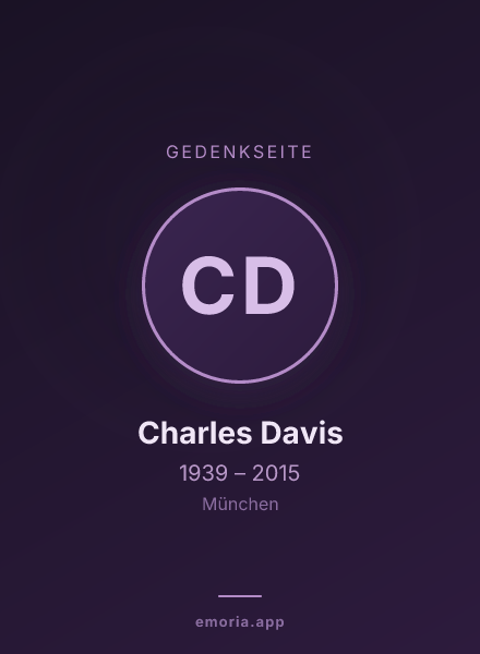 Gedenkportrait von Charles Davis