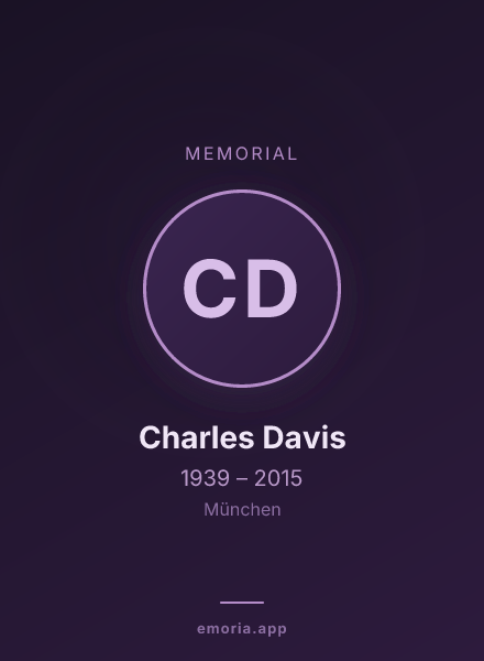 Memorial portrait of Charles Davis