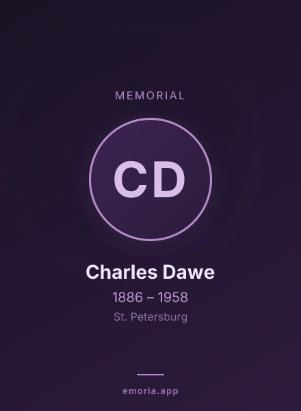 Memorial portrait of Charles Dawe
