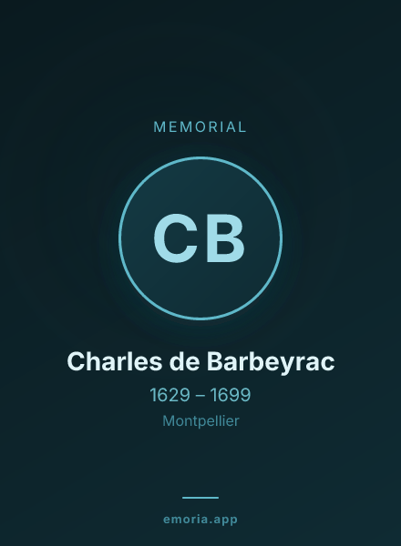 Memorial portrait of Charles de Barbeyrac