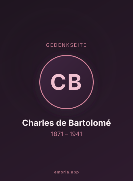 Gedenkportrait von Charles de Bartolomé