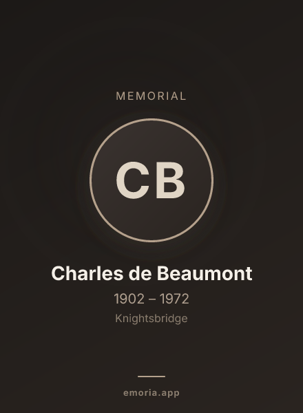 Memorial portrait of Charles de Beaumont