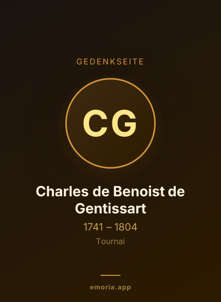 Gedenkportrait von Charles de Benoist de Gentissart