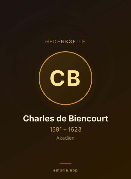 Gedenkportrait von Charles de Biencourt