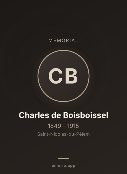 Memorial portrait of Charles de Boisboissel