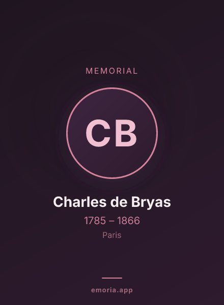 Memorial portrait of Charles de Bryas