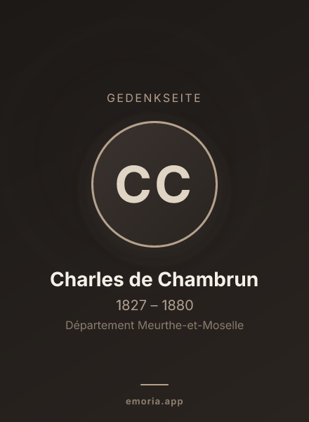 Gedenkportrait von Charles de Chambrun