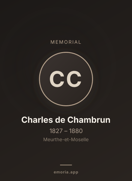 Memorial portrait of Charles de Chambrun