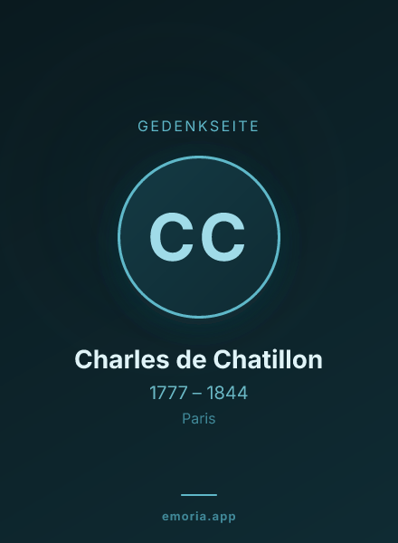 Gedenkportrait von Charles de Chatillon