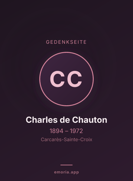 Gedenkportrait von Charles de Chauton