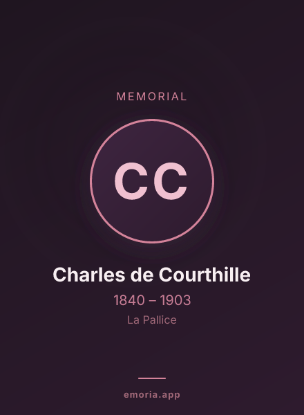 Memorial portrait of Charles de Courthille