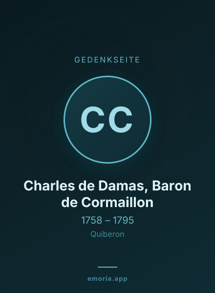 Gedenkportrait von Charles de Damas, Baron de Cormaillon