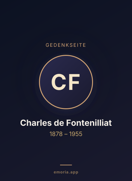 Gedenkportrait von Charles de Fontenilliat